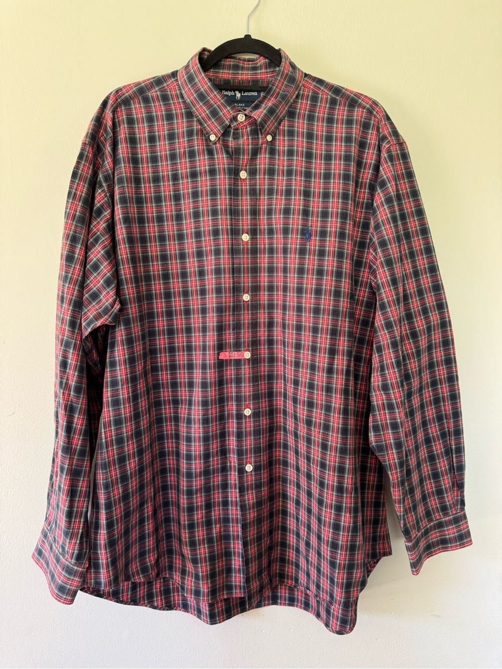Ralph Lauren Men’s Plaid Button-Down Shirt Size Large